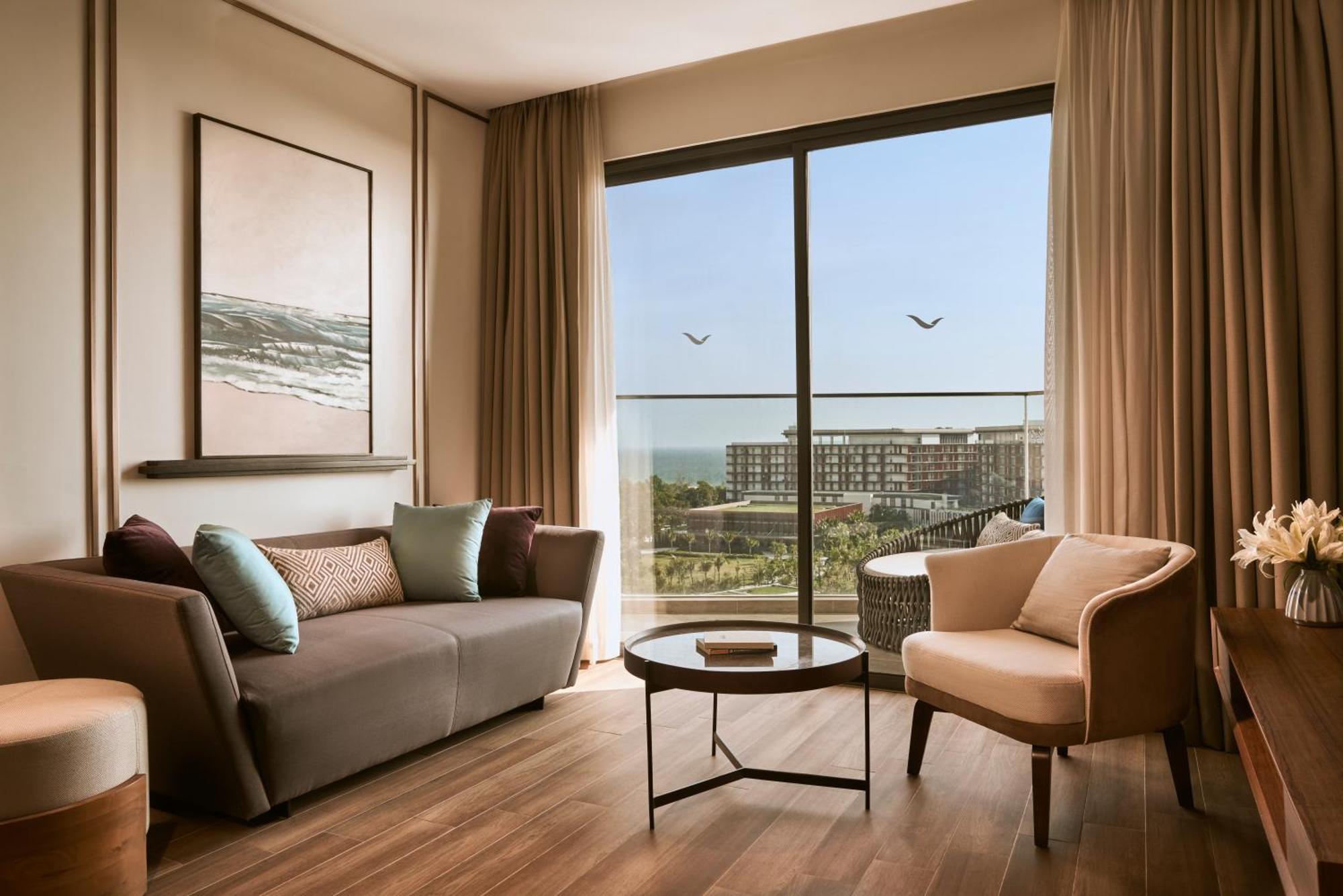 富国岛瑞享别墅及公寓 外观 照片 A living room at the hotel