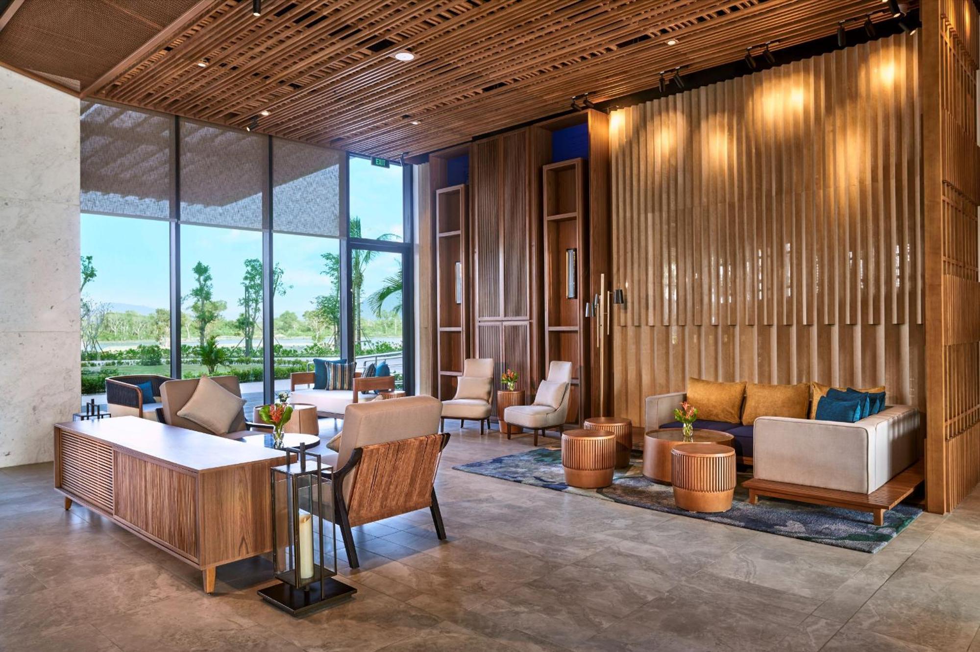 富国岛瑞享别墅及公寓 外观 照片 The lobby of the hotel